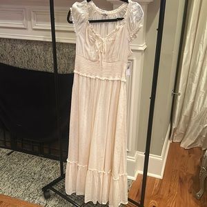 Cream long summer dress